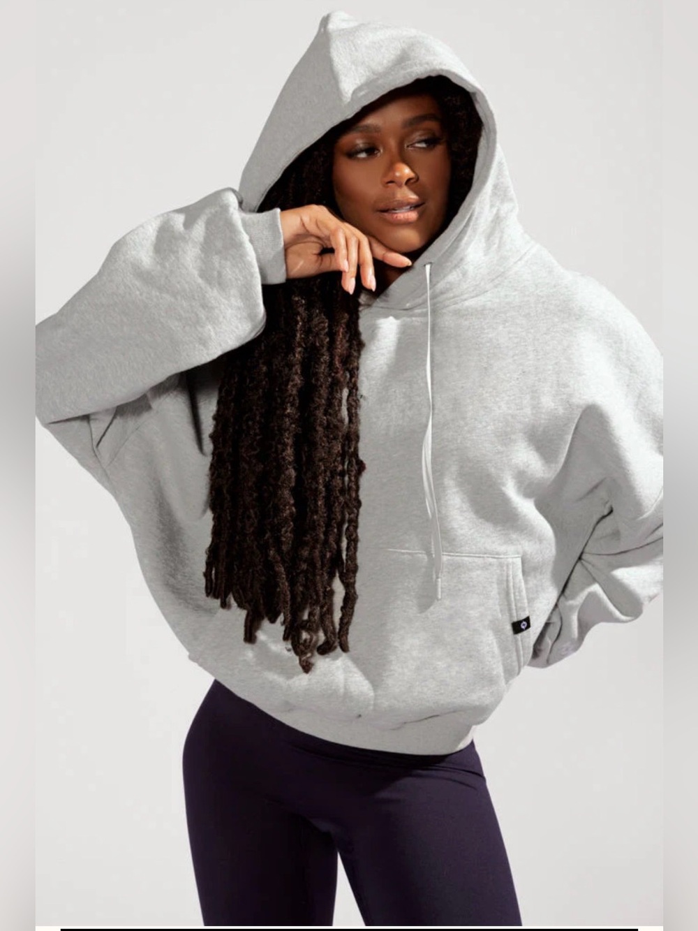 NWOT Popflex Cloud Hoodie Heather Grey Small/Medium Oversized Fit Pullover